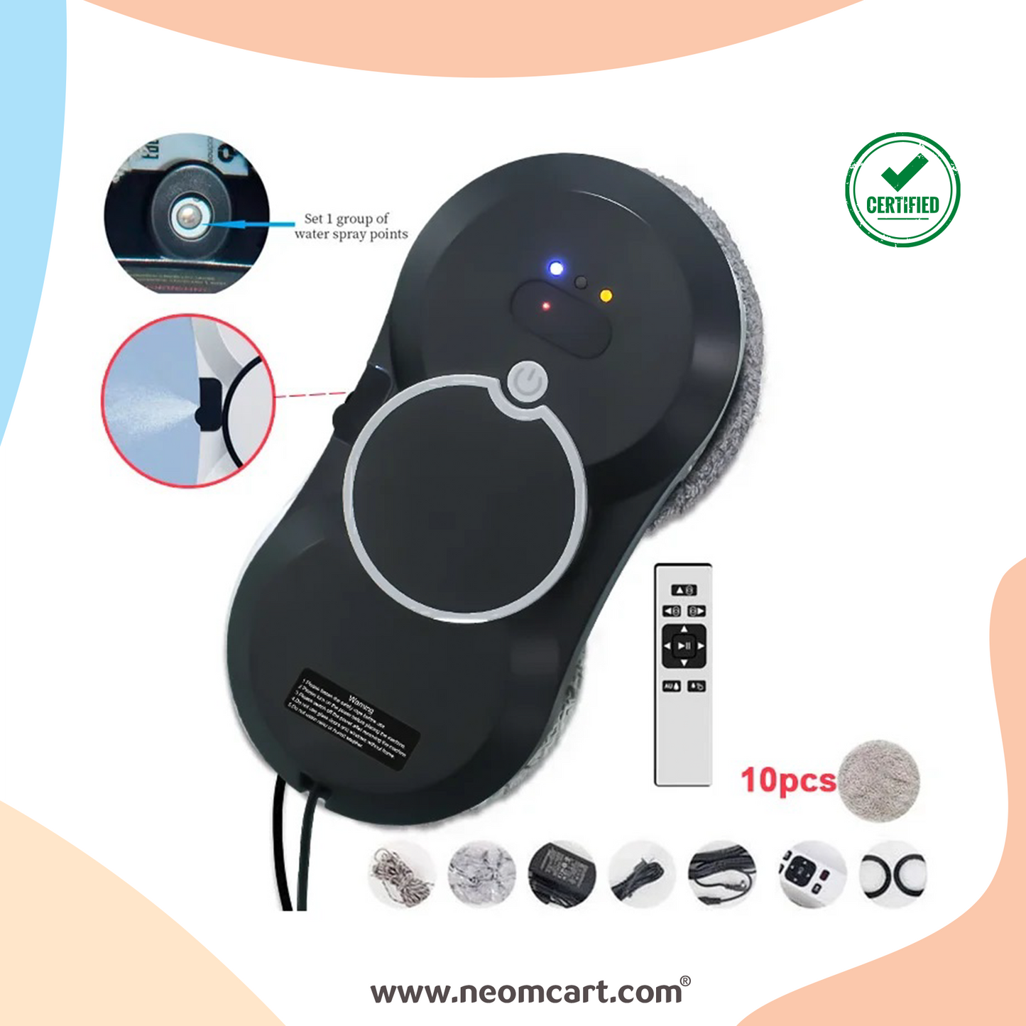 ClearView Pro - روبوت غسيل وتنظيف النوافذ