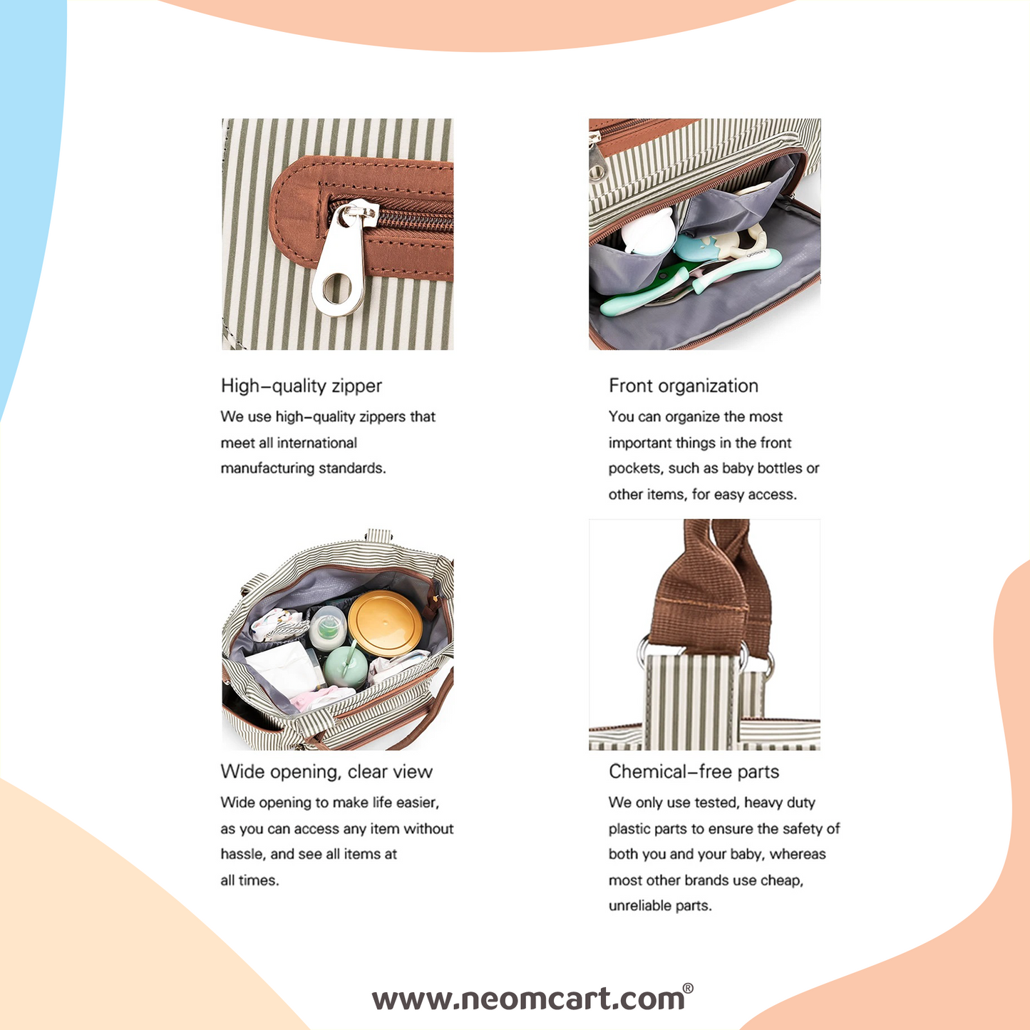 BabyOnTheGo - مجموعة حقائب اليد المكونة من 7 قطع